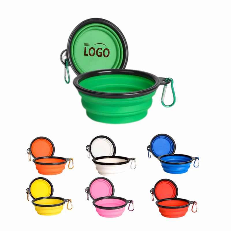 Portable Pet Feeding Watering Dish for Walking Parking