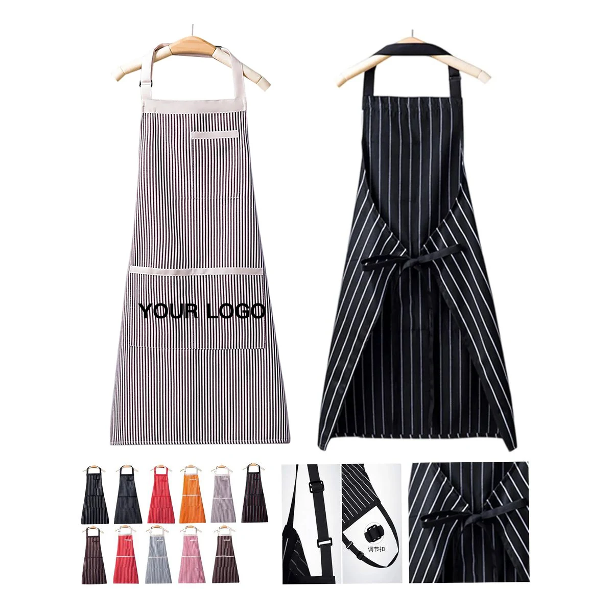 Poly Cotton Apron with Adjustable Neck Strap 1