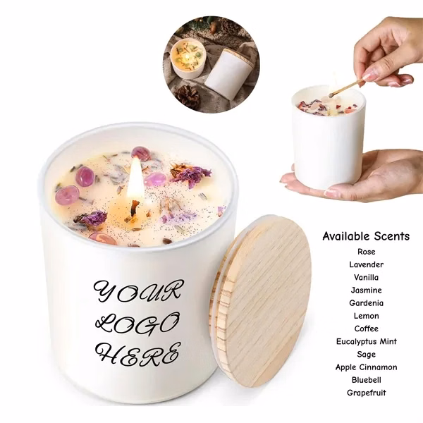 Custom 10 oz Soy Wax Candle with Pure Essential Oils and Cotton Wick — Aromatherapy Gift