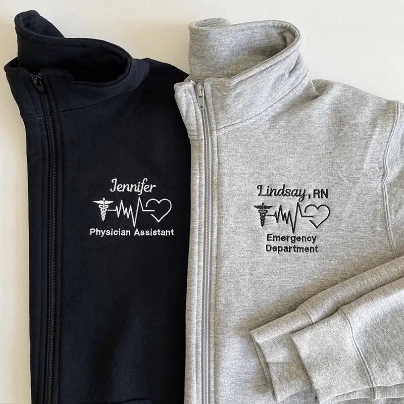 Personalized Couple Zip Sweatshirt