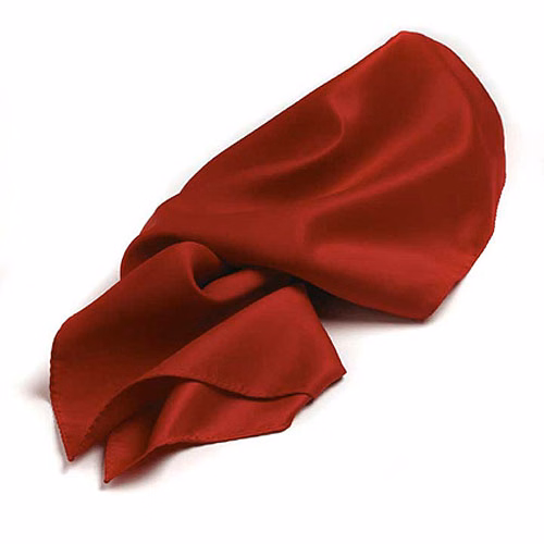 CLOSEOUT - Red Solid Color 30" x 30" Silk Scarves