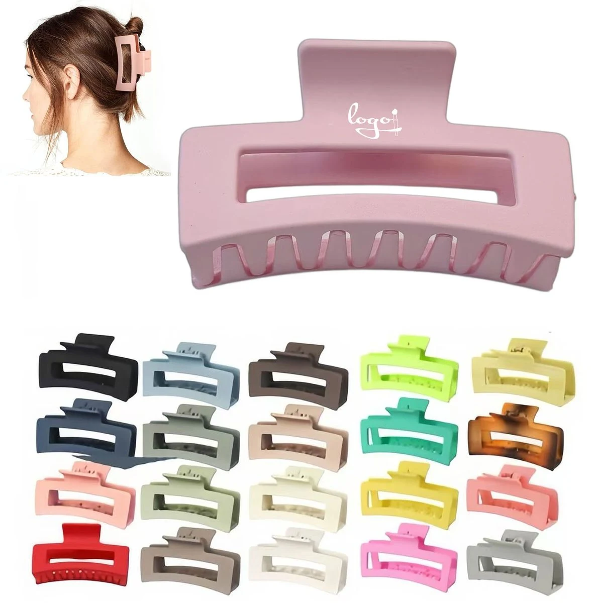 Rectangular Hair Claw Clip 1