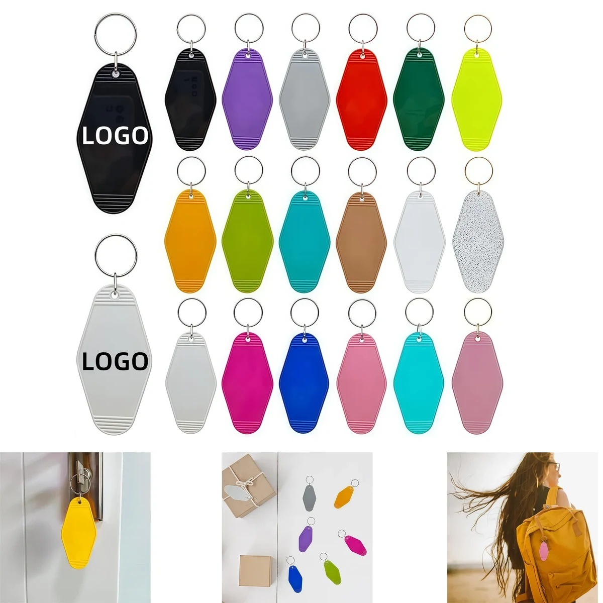 Blank Hotel Vintage Motel Keychain 1