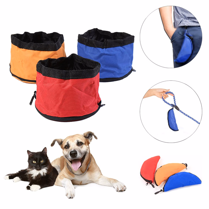Folding Travel Pet Bowl Foldable Drinking Feeding Container