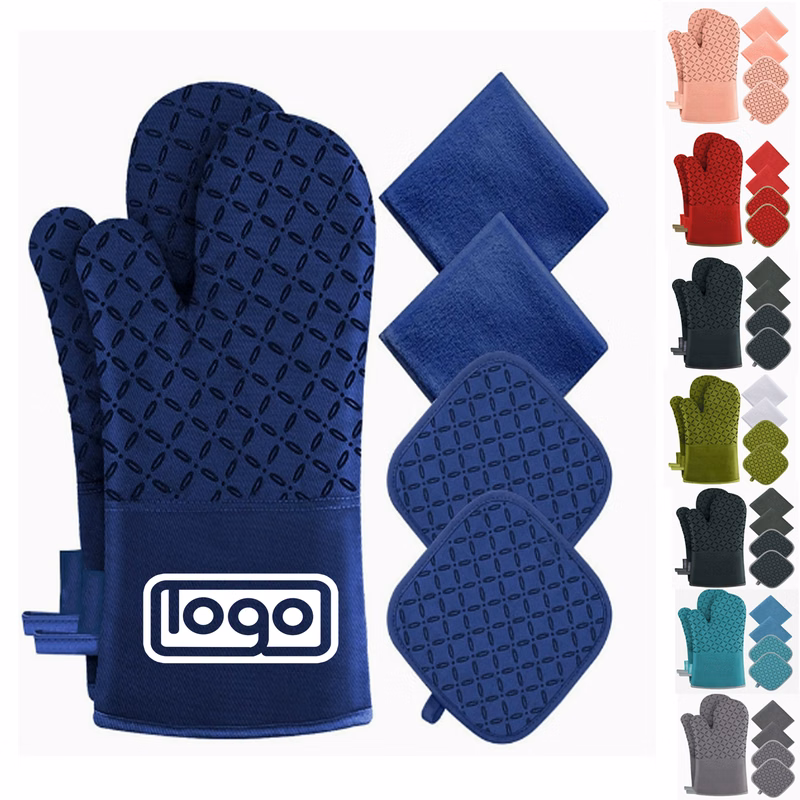 6pcs Oven Mitts Pot Holders Set