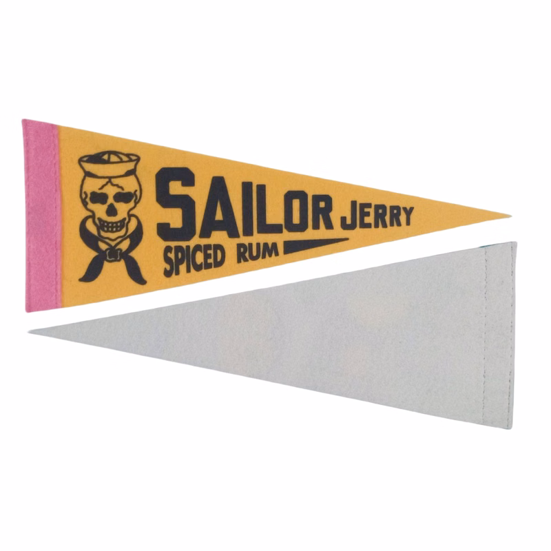 4" x 10" Customized Felt Triangle Pennant Flag