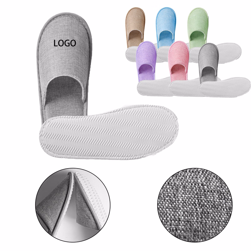 MOQ:100pcs Personalized Hotel Slippers