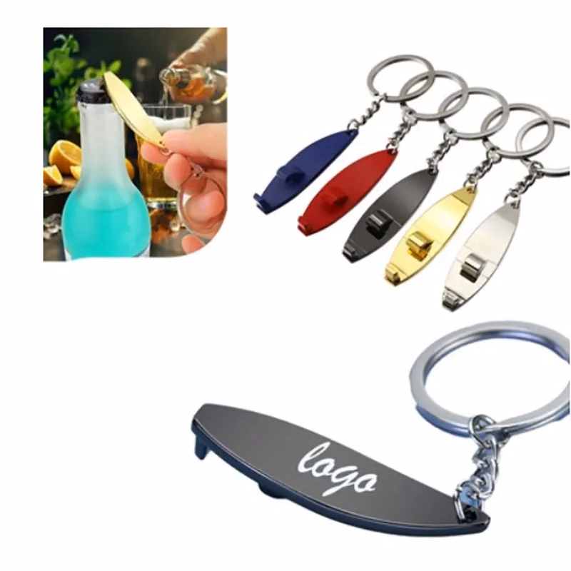 Surf Board Bottle Opener Keychain