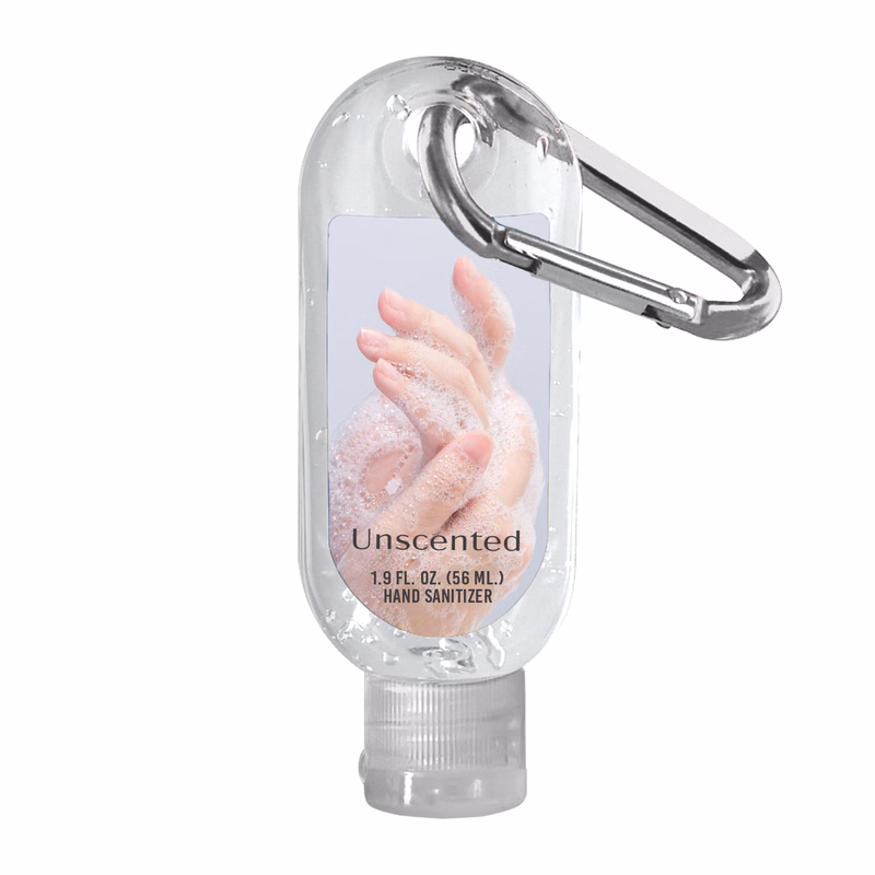 1.9 oz. Clear Sanitizer with Carabiner Hook
