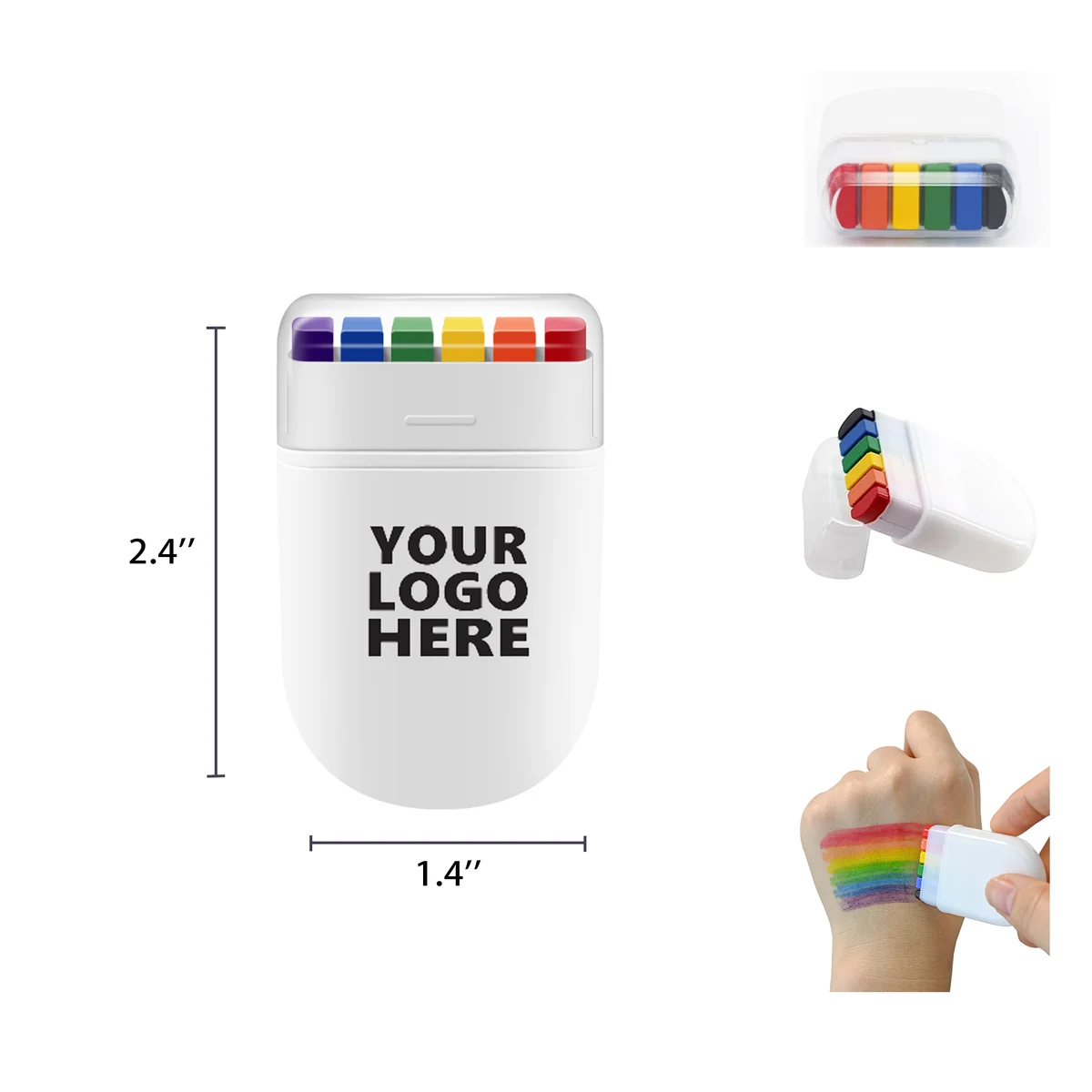 Six Color Pride Flag Face Paint 1