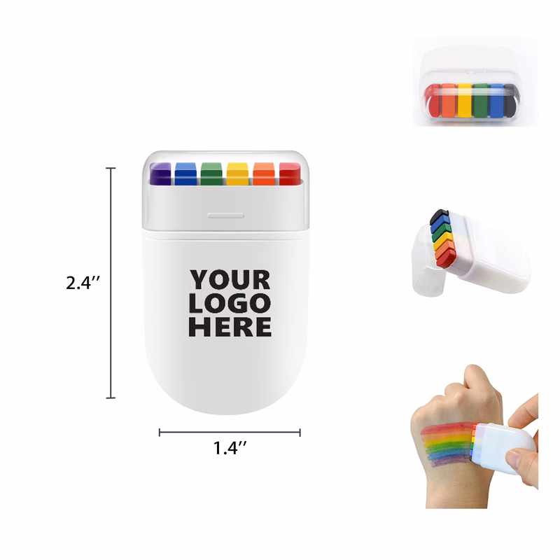 Six Color Pride Flag Face Paint