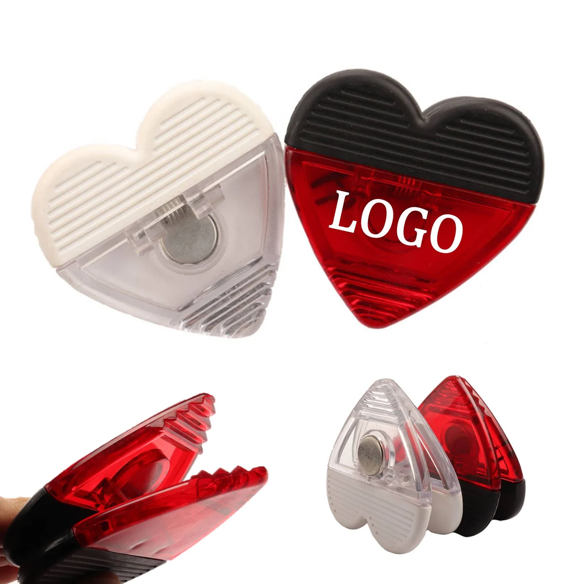 Love Heart Shaped Magnetic Memo Clip 1
