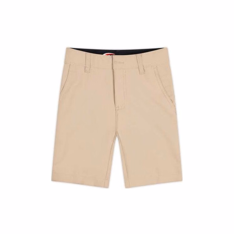 Girls Flat Front Shorts - Size 20 Khaki