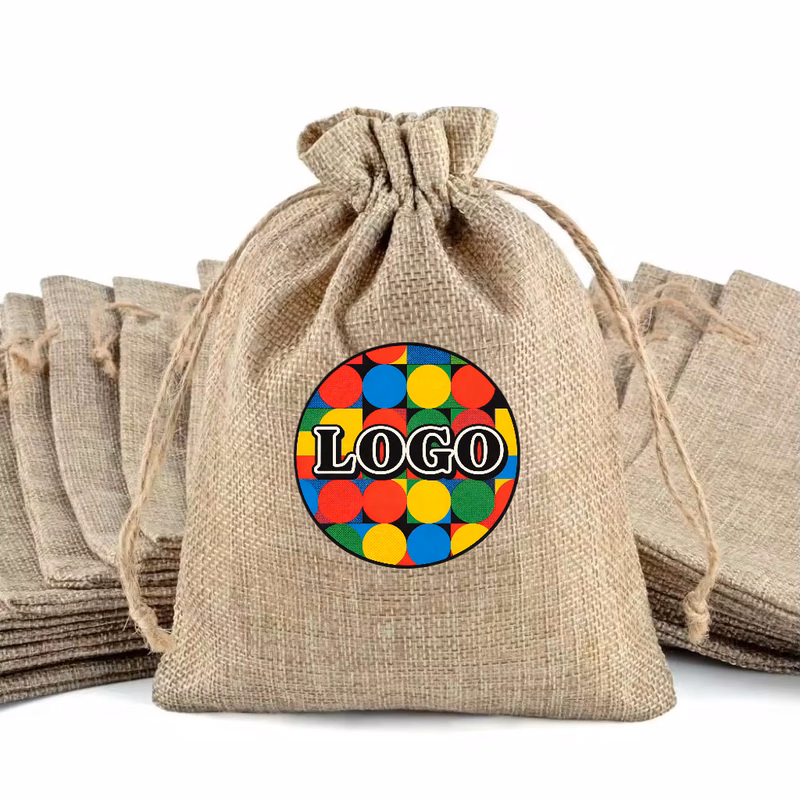 Linen Drawstring Gift Bag