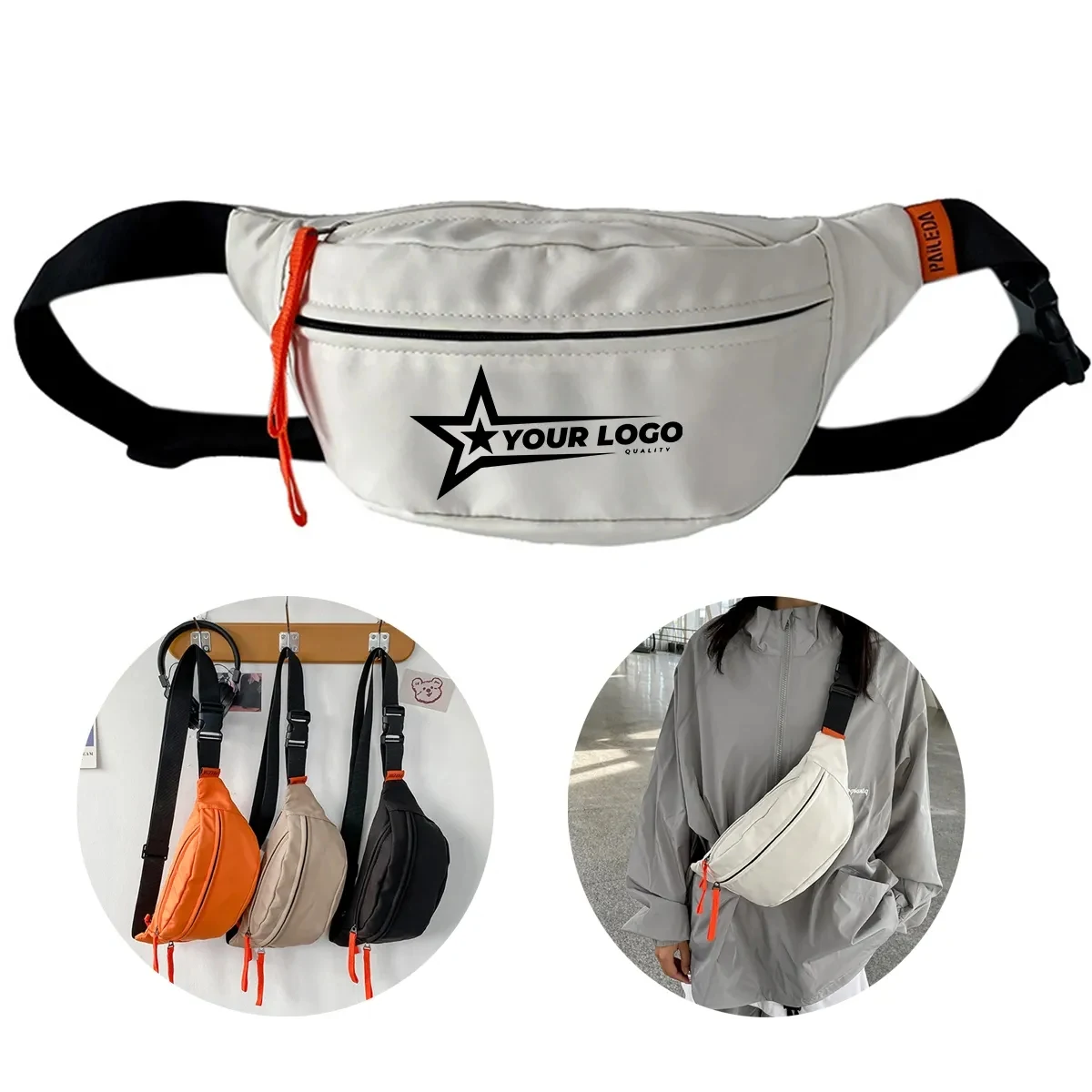 Waist Bag Adjustable Belt Durable Hiking For Travel Leisure 1