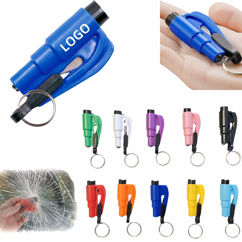 MOQ 2-in-1 Emergency Keychain Car Escape Tool