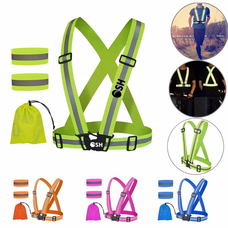 High Visibility Reflective Safety Vest Belt With 2 Armbands