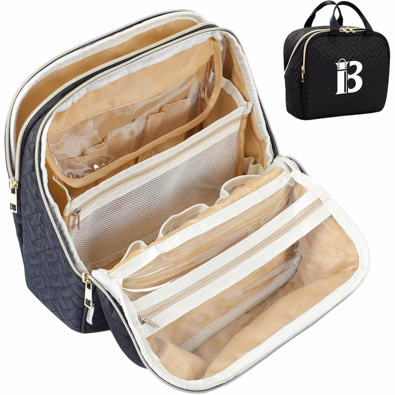 Portable Waterproof Travel Makeup Bag w/ Handle