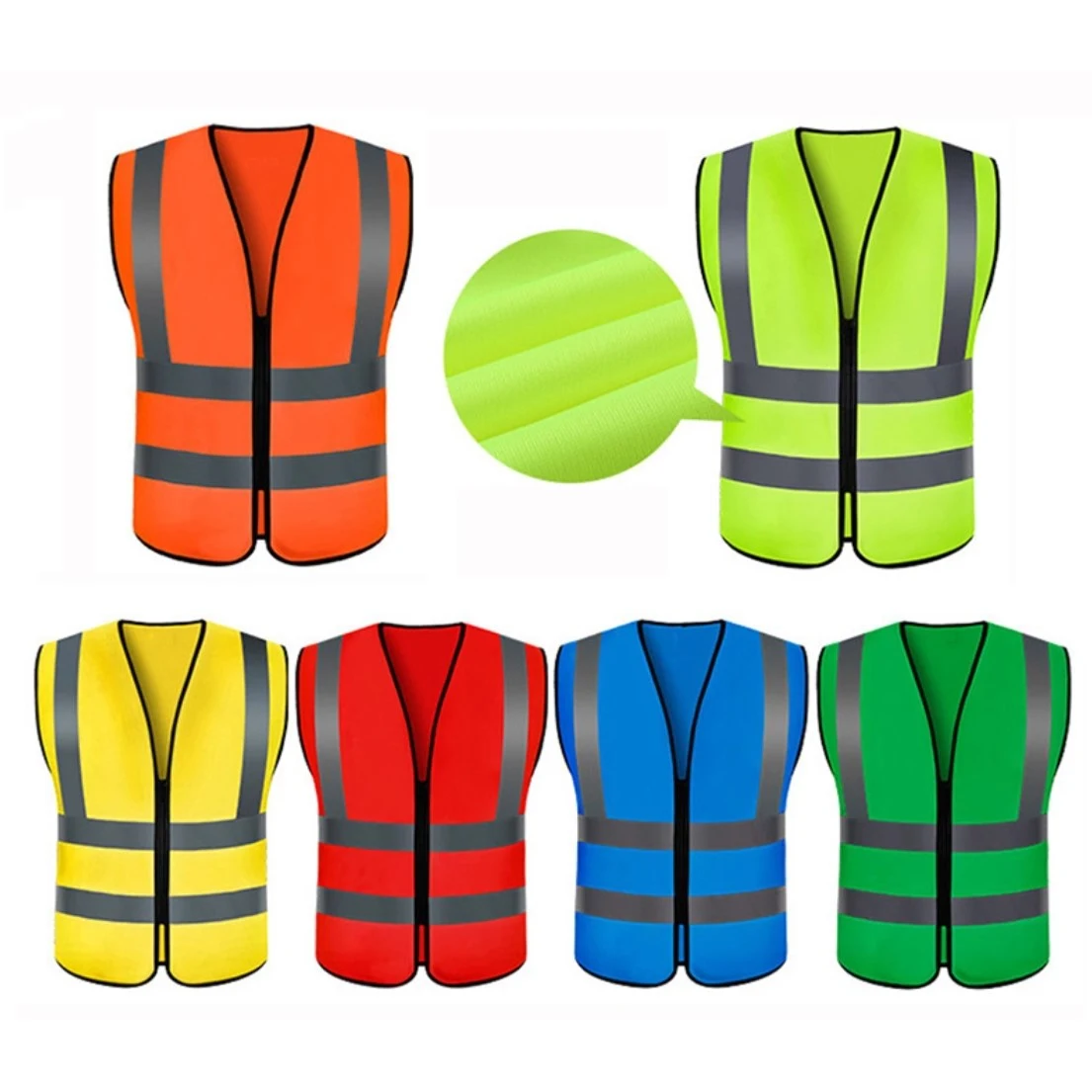 Reflective zipper vest 1