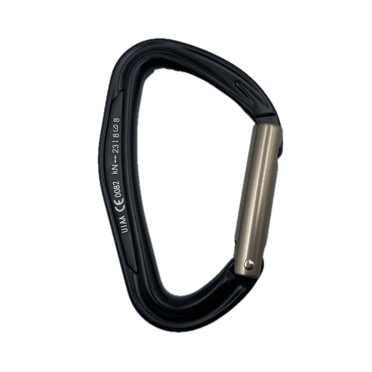D Shape Straight Gate Aluminum Carabiner 1