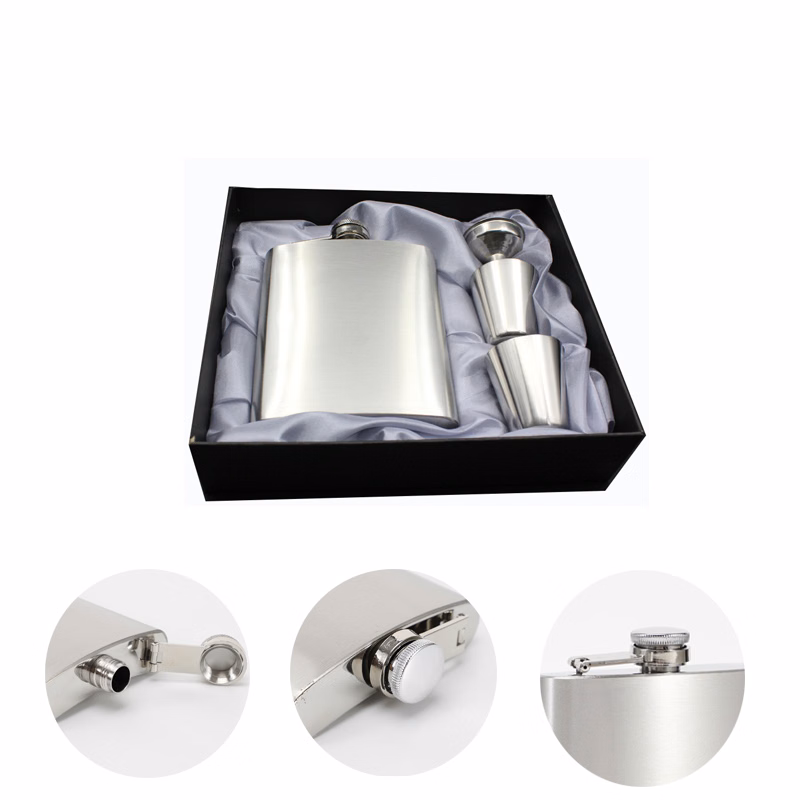 7oz Stainless Steel Hip Flasks Set