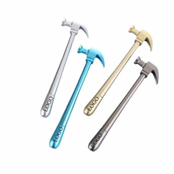 Custom Hammer Shaped Ballpoint Pens — Novelty Writing Promos for Construction Teams