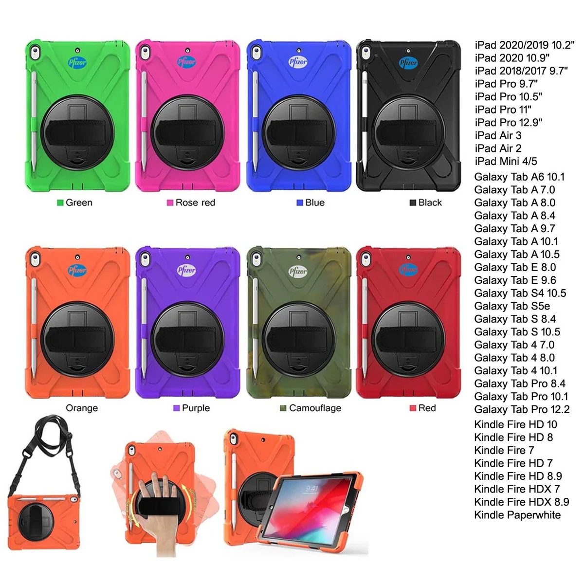 iBank ® Galaxy Tab S7 11" Case with Hand Strap + Shoulder Strap 1