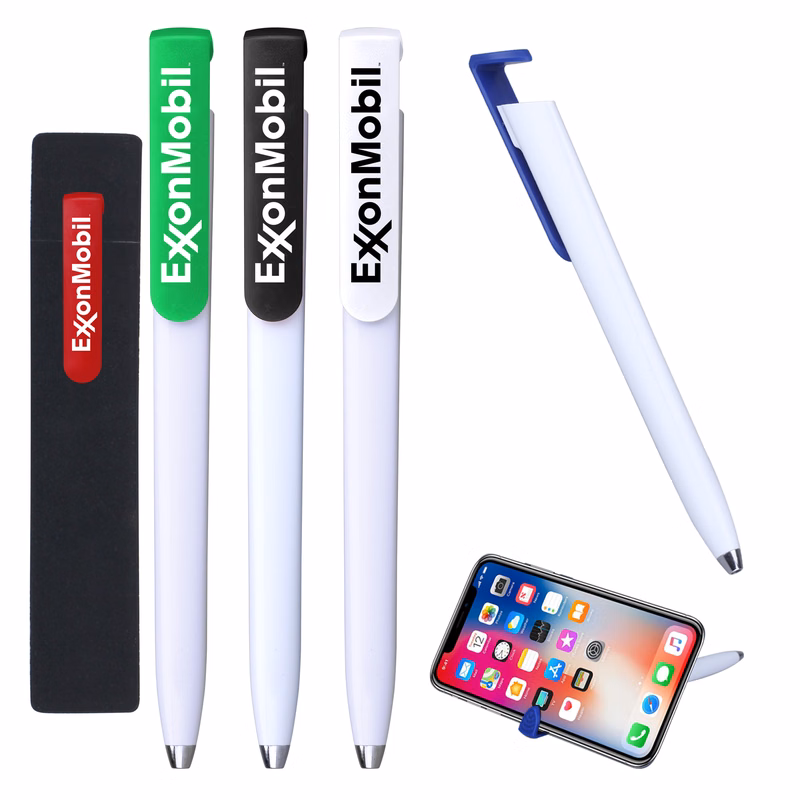 Click Action Ballpoint Pen w/ PE Pouch