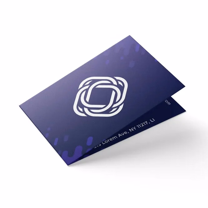 Folded Business Cards - 3.5" x 4" (Folds to 3.5" x 2")