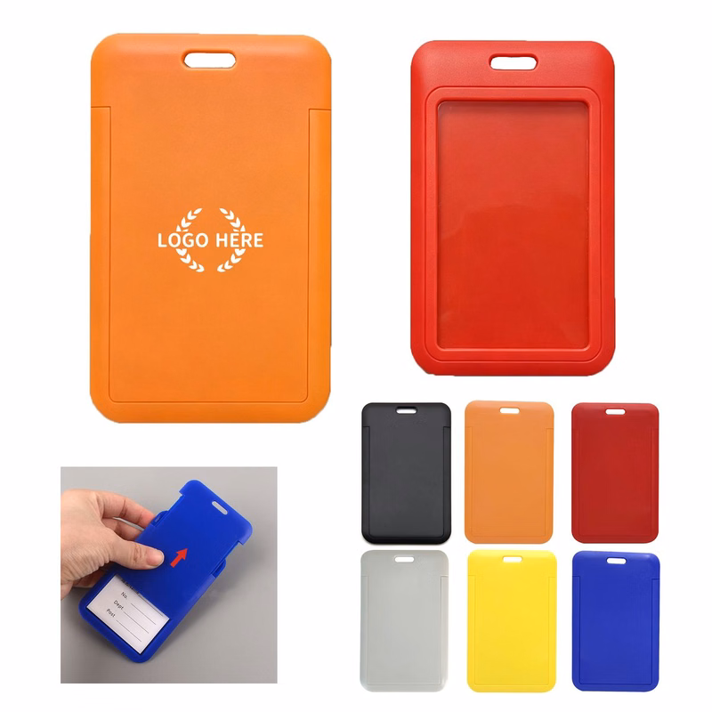 Vertical Slide ID Card Plastic Holder
