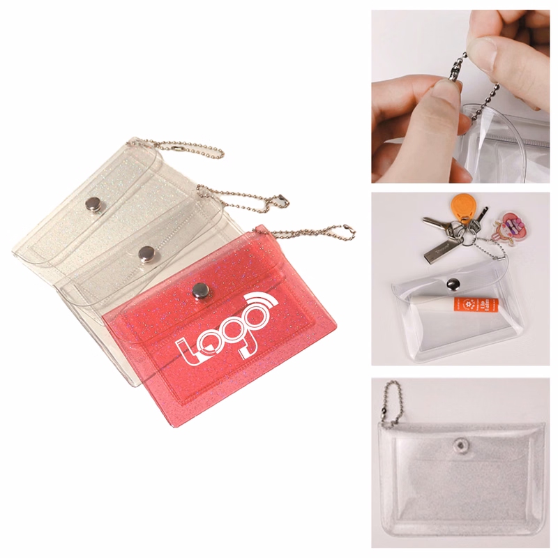 Customizable Transparent PVC Coin and Card Holder