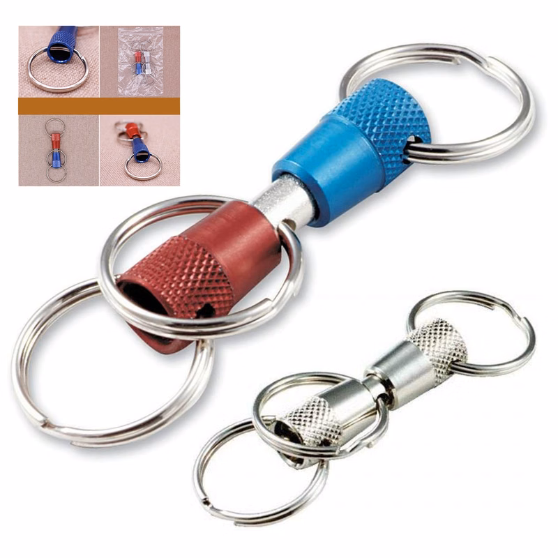 Double Rings Pull Apart Keychain