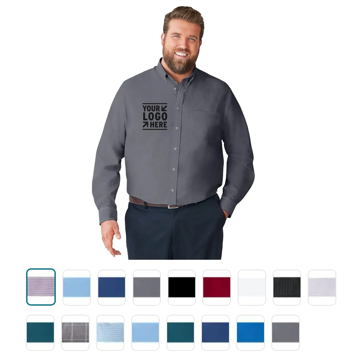 Men's Big & Tall Wrinkle Free Long Sleeve Dress Shirt 1