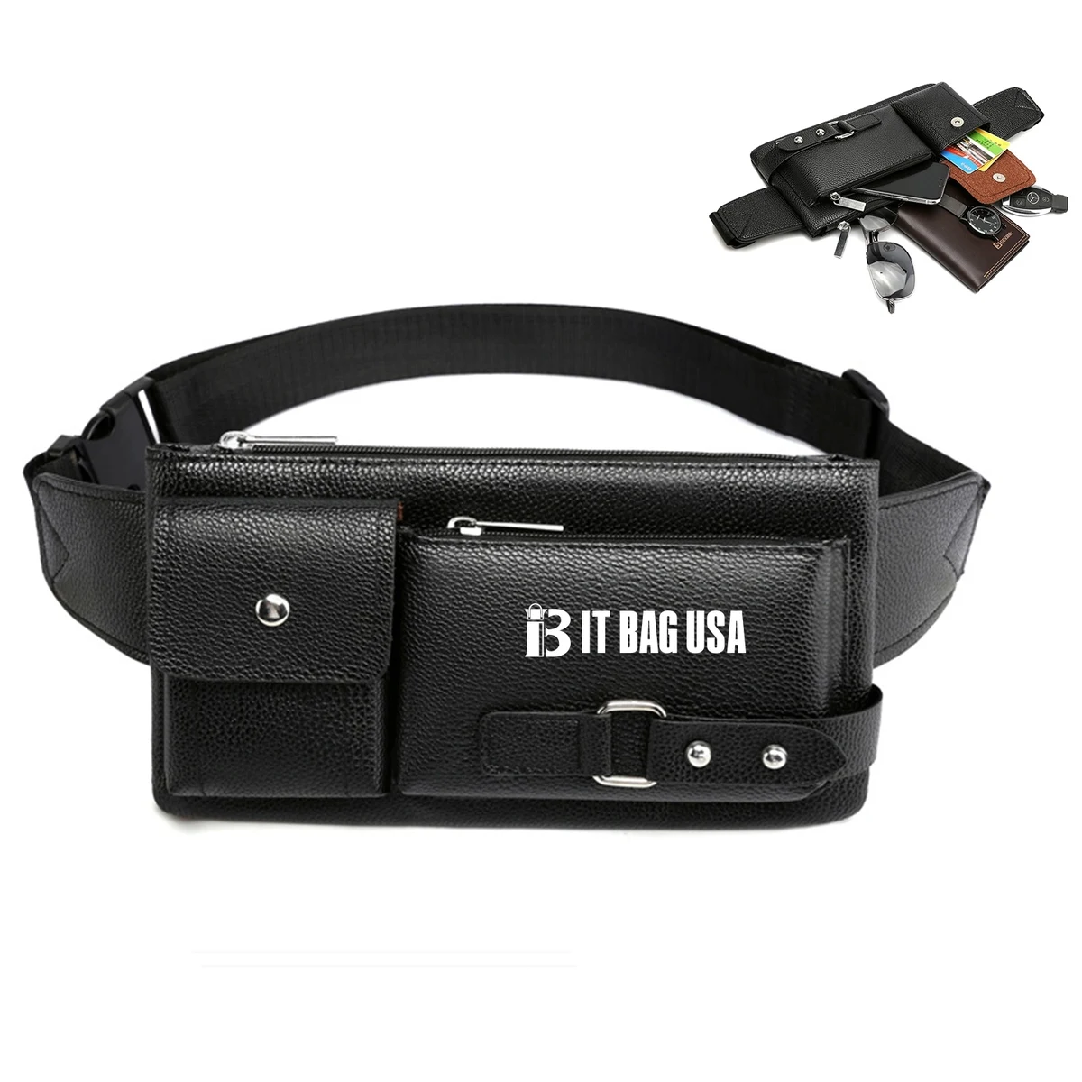 Men'S Pu Chest Bag 1