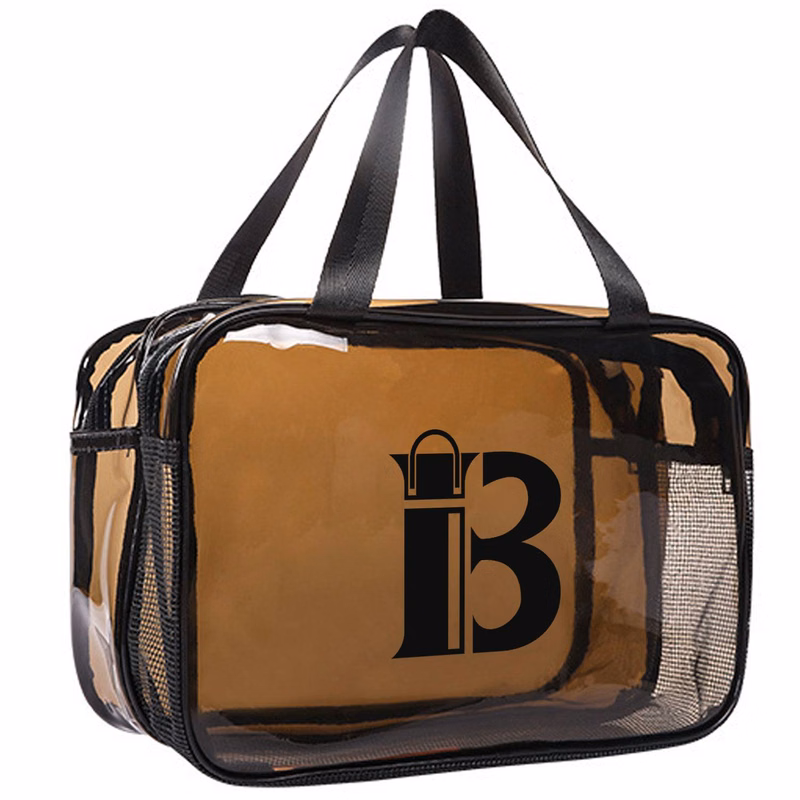 PVC dry wet separation wash waterproof makeup bag