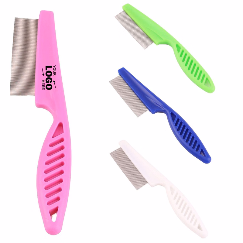 Stainless Steel Pet Comb With Plastic Handle