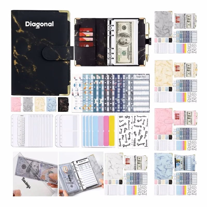 Cash budget handbook-Budget Binder with Zipper Envelopes