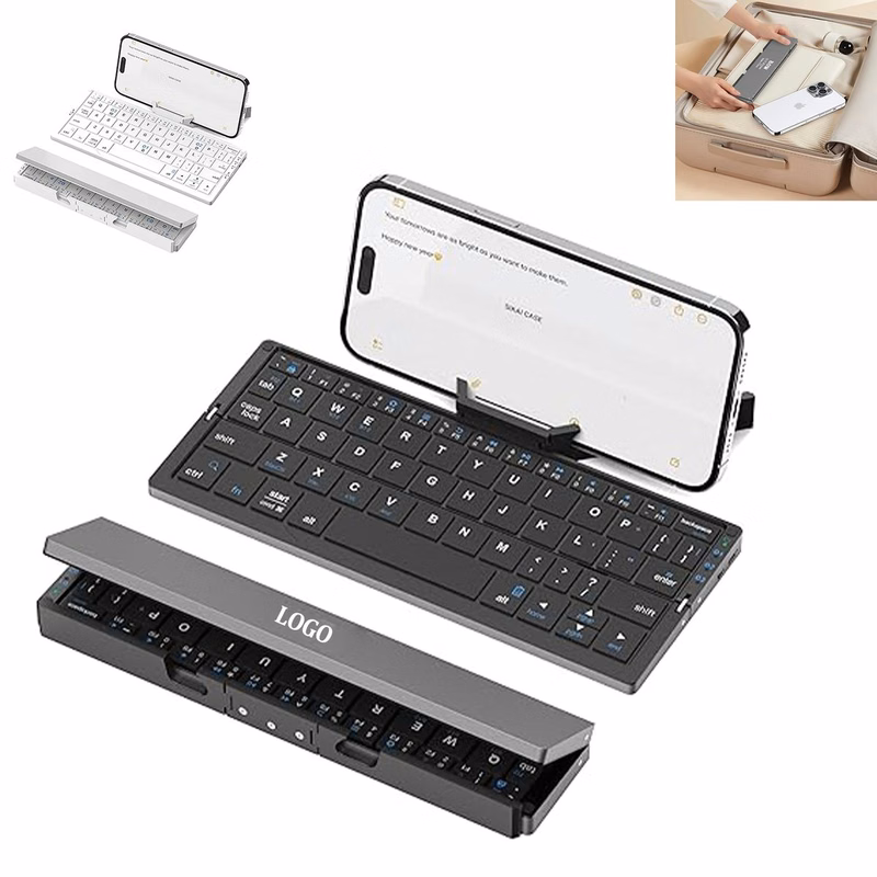Portable Rechargeable Foldable Bluetooth Keyboard