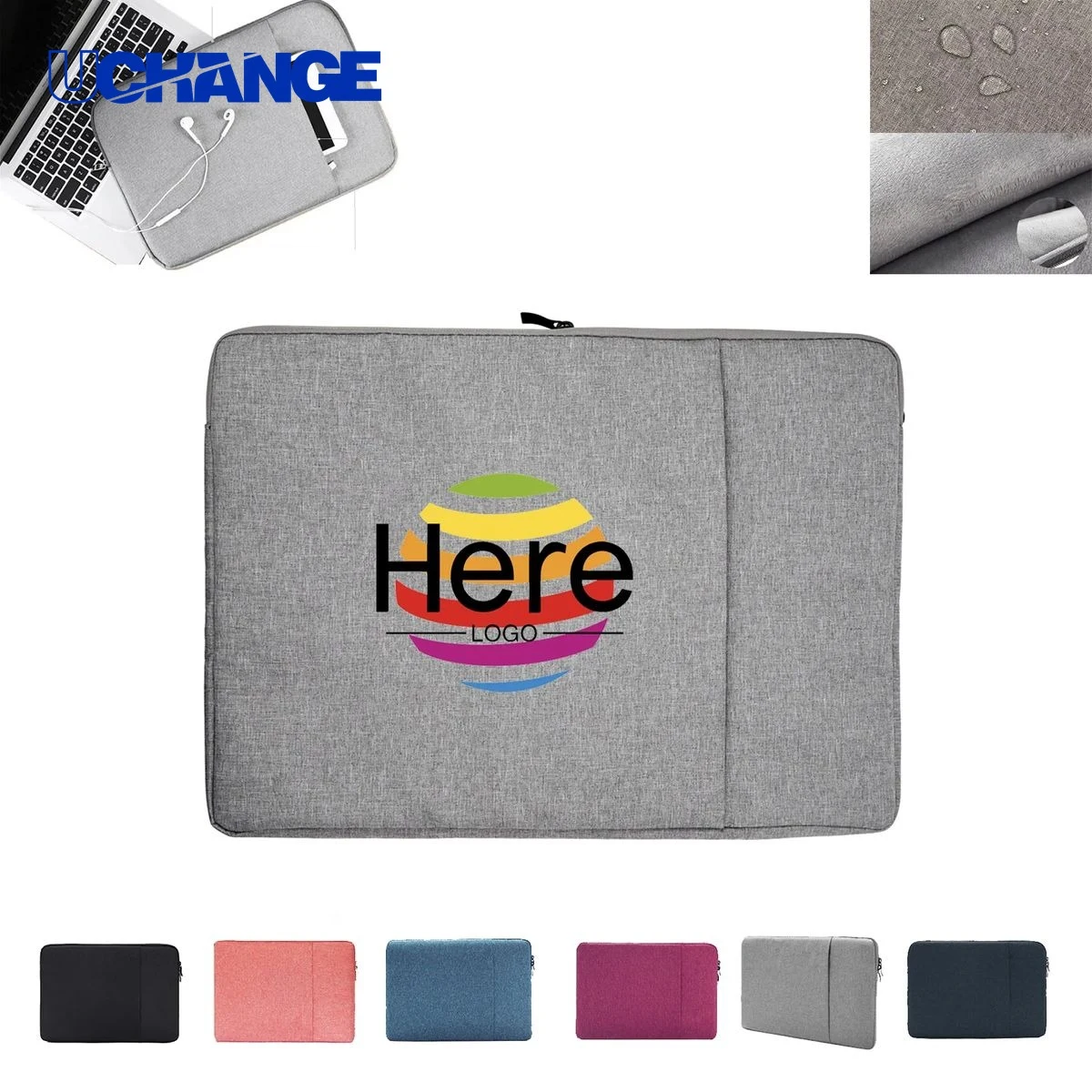 Oxford Laptop Sleeve with Front Pocket 1