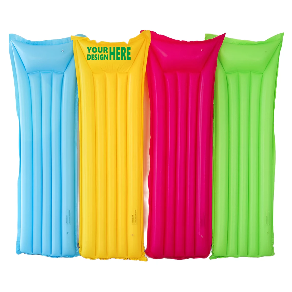 MOQ 50 Customizable Inflatable Pool Float Mattress with Backrest 1