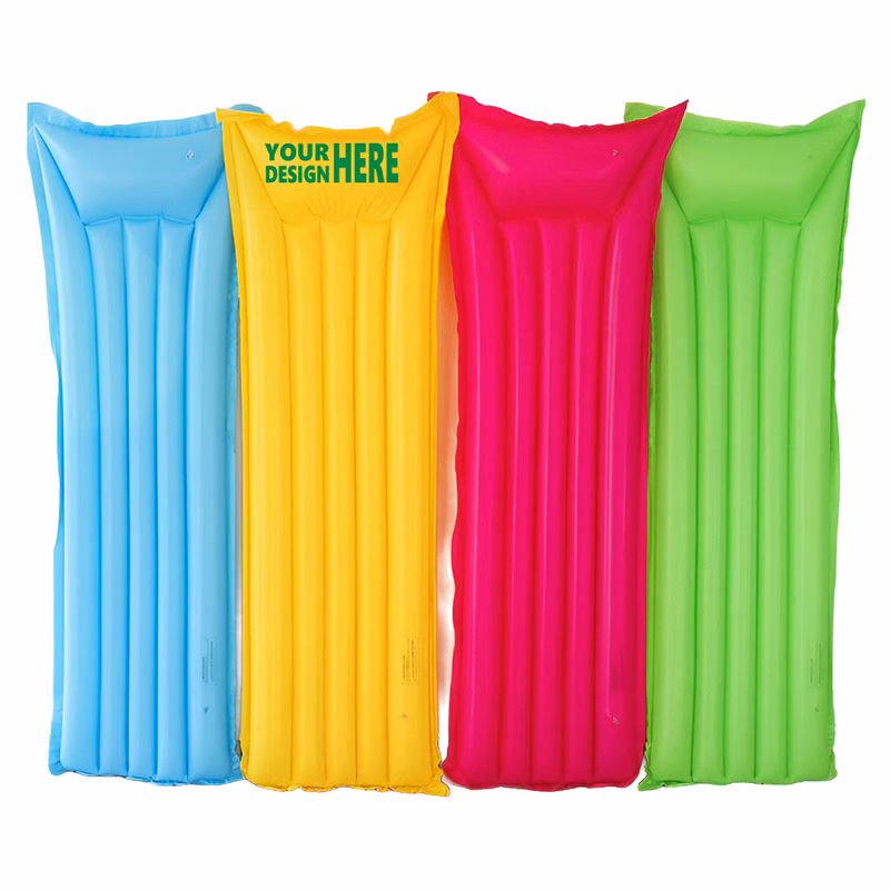 MOQ 50 Customizable Inflatable Pool Float Mattress with Backrest
