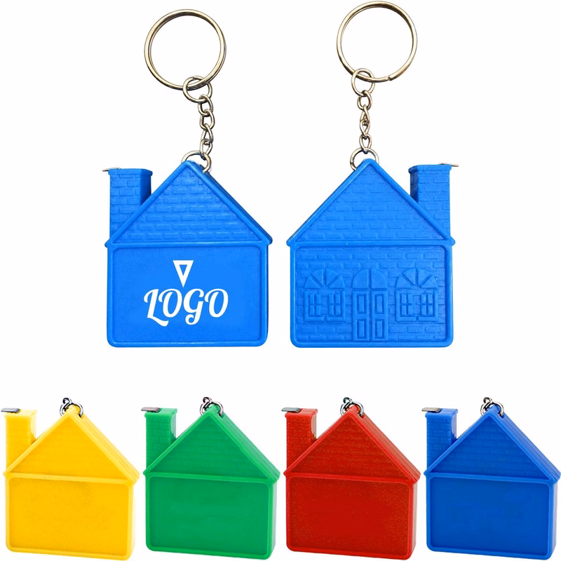 Custom Mini House Shape Tape Measure Keychain MOQ 20
