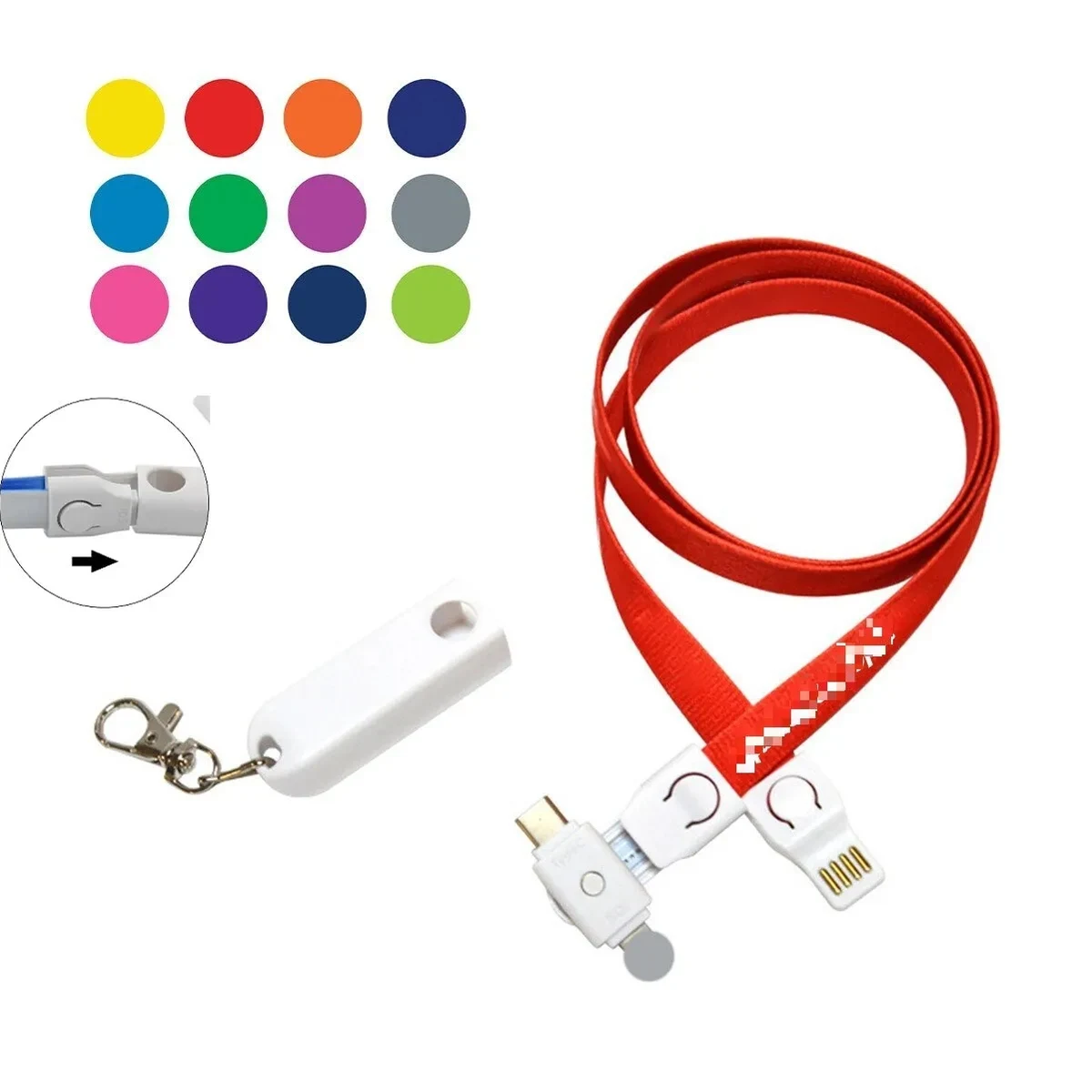 3 in 1 Lanyard USB Cable 1