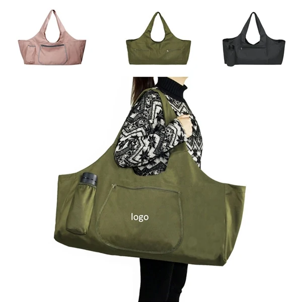 Large Yoga Mat Bag, custom tote bag with logo imprint 1