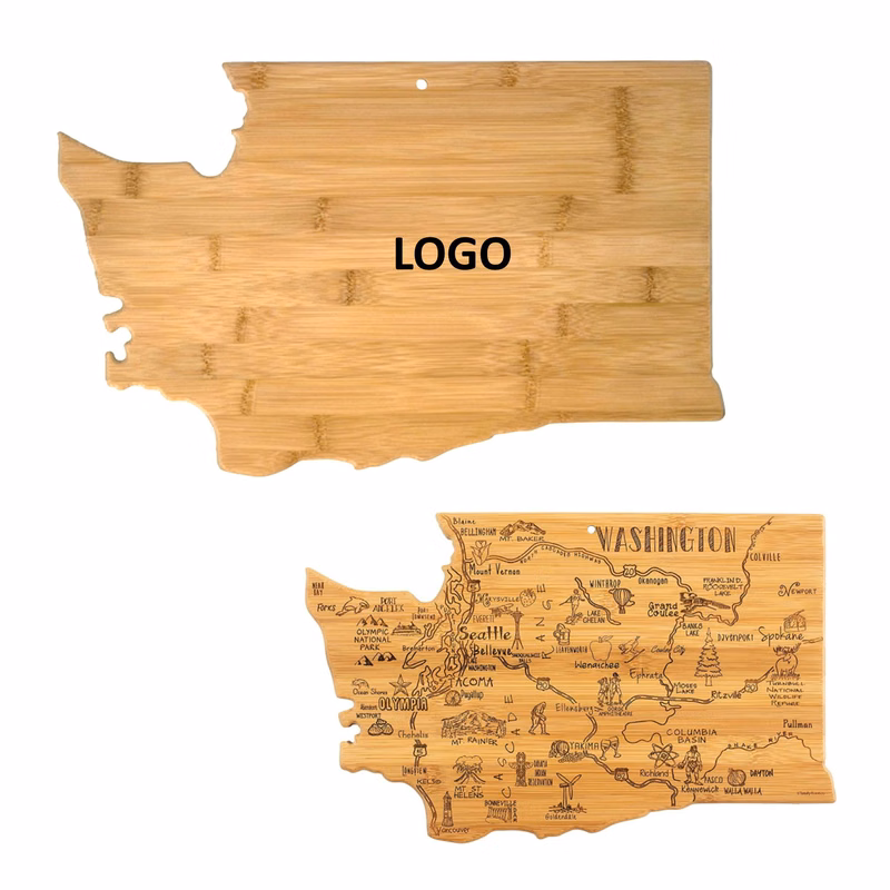 Washington Shaped Wooden Cutting Board