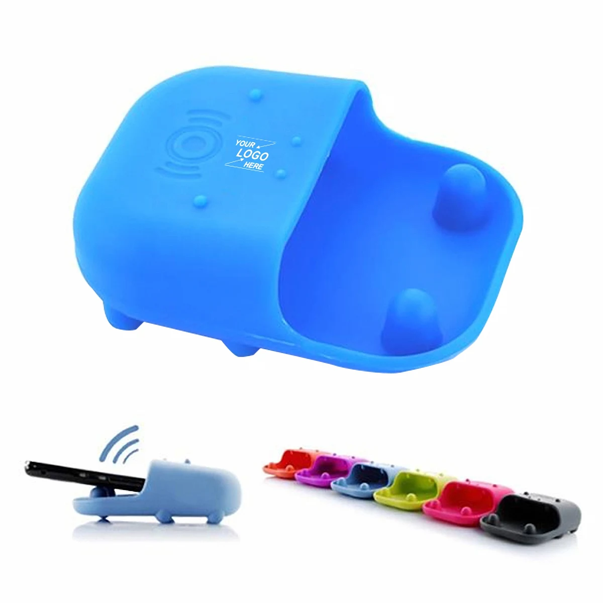 Silicone Hippo Phone Stand and Speaker Amplifier 1