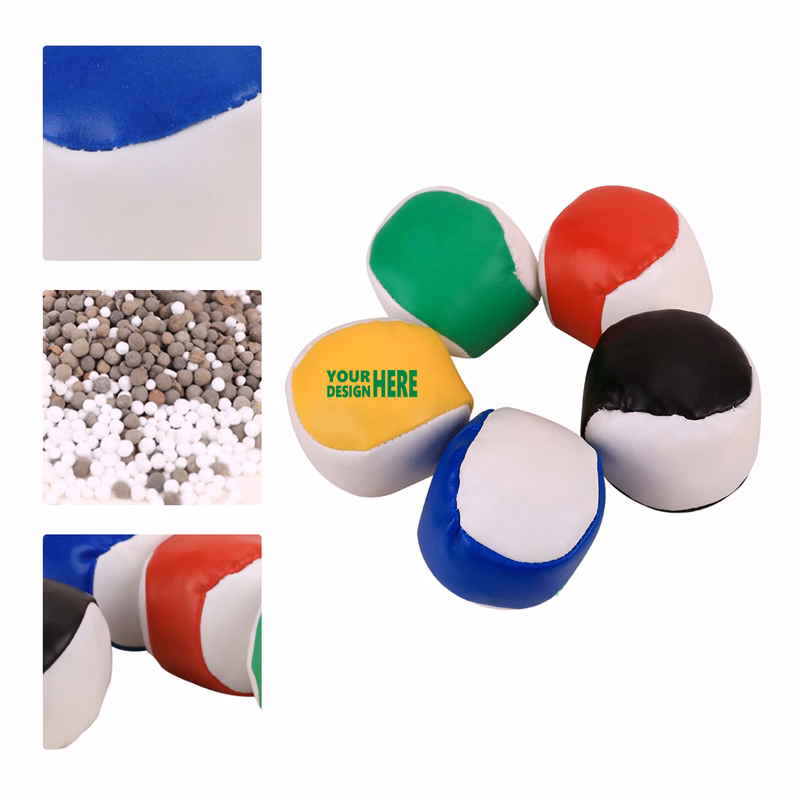 MOQ 50 PU Leather Bean Bag Toss Ball for Kids