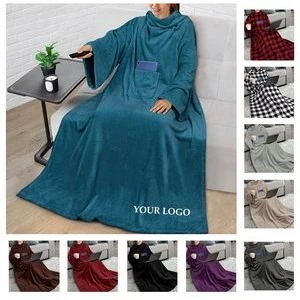 Fleece Blanket with Sleeves TV Blanket 1