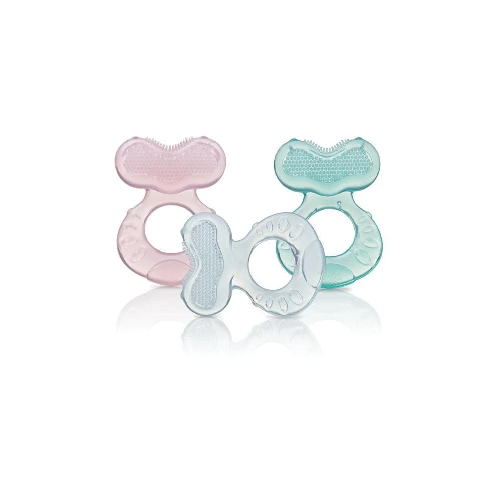 Nuby Silicone Teethers with Bristles - Silicone Case Included 1