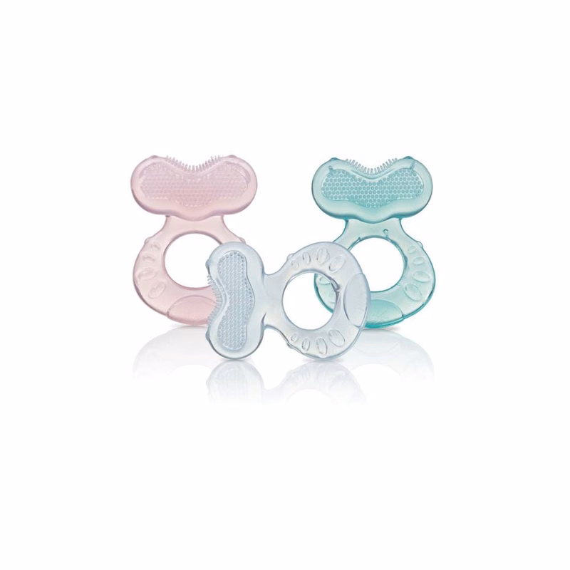 Nuby Silicone Teethers with Bristles - Silicone Case Included